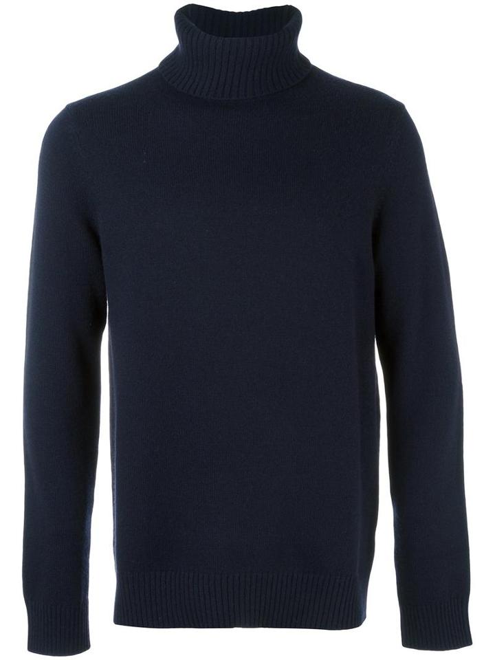 Vince Turtleneck Sweater, Men's, Size: Large, Blue, Wool/cashmere