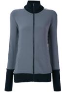 Norma Kamali - Tri-colour Zipped Jacket - Women - Polyester/spandex/elastane - S, Grey, Polyester/spandex/elastane