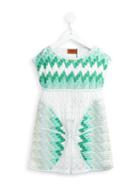 Missoni Kids Zig Zag Crochet Knit Dress, Girl's, Size: 8 Yrs, White