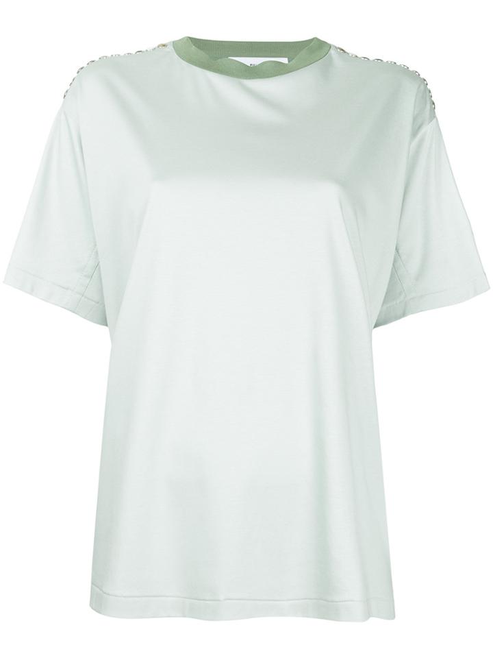 Toga Pulla Embellished Shoulder T-shirt - Green