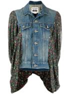 Junya Watanabe Contrast Panel Denim Jacket - Blue