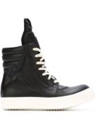 Rick Owens Geobasket Hi-top Sneakers, Women's, Size: 36, Black, Calf Leather/leather/rubber