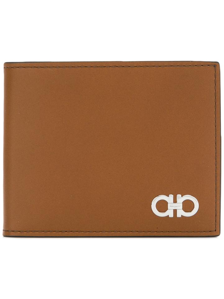 Salvatore Ferragamo Logo Plaque Wallet - Brown