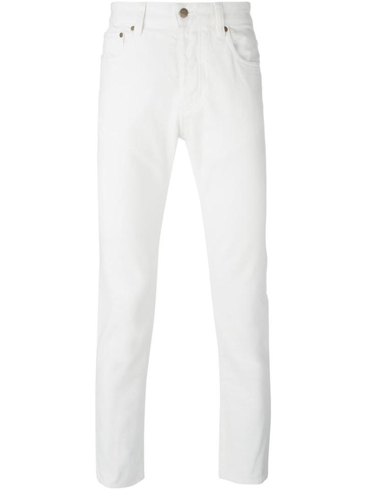 Ami Alexandre Mattiussi Slim Fit Jeans, Men's, Size: 31, White, Cotton