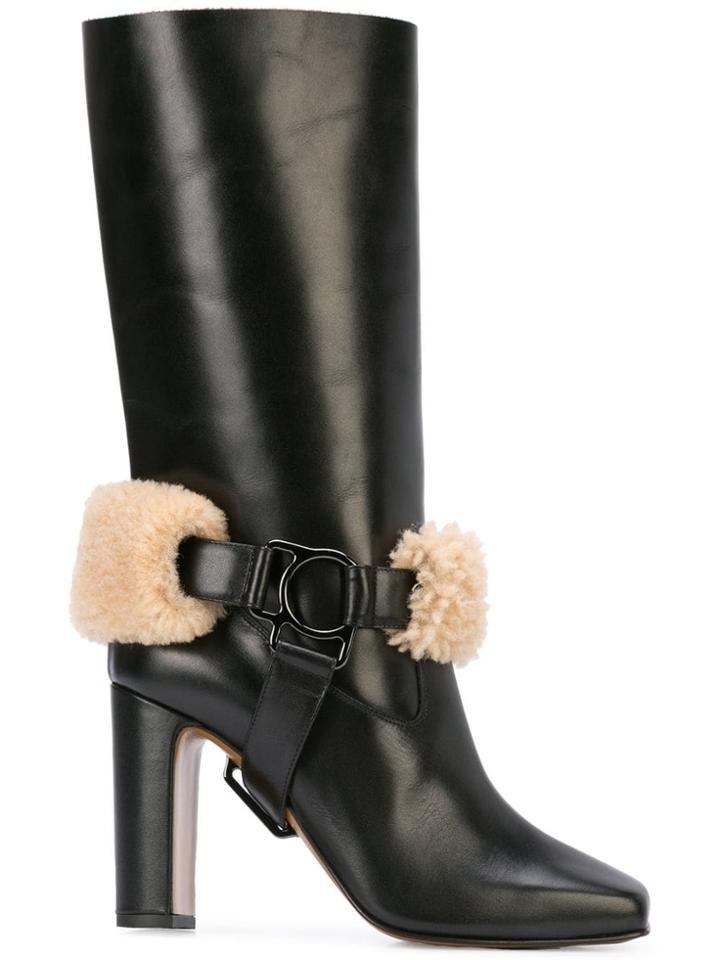 Off-white Square Toe Boots - Black
