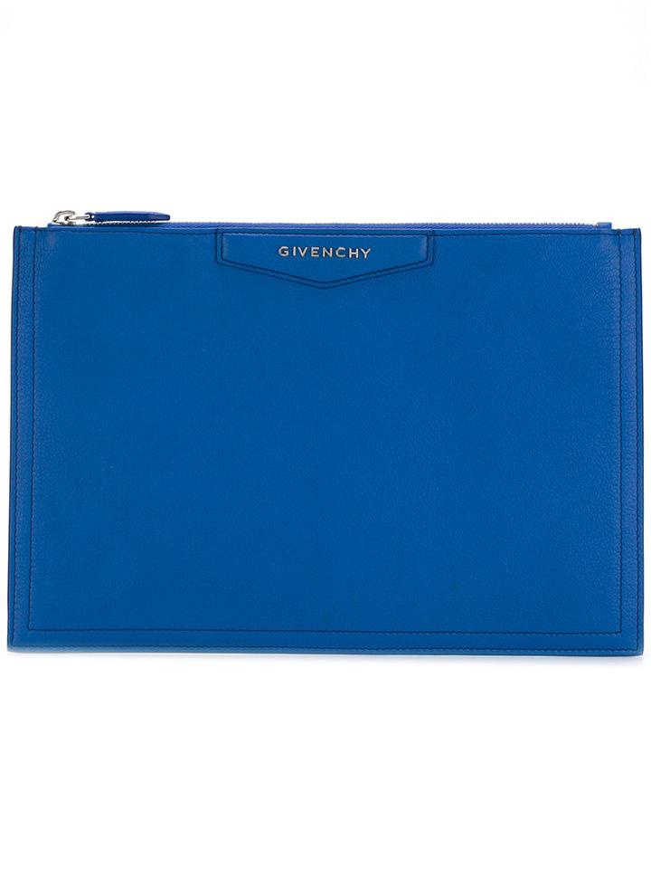Givenchy - Antigona Clutch - Women - Goat Skin - One Size, Women's, Blue, Goat Skin