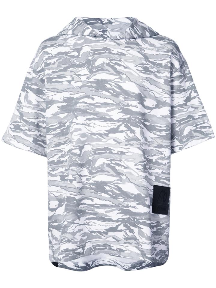 Puma Puma X Xo Camouflage Print Short Sleeve Hoodie - Grey