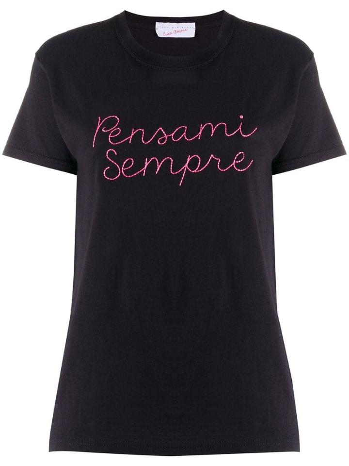 Giada Benincasa Thread Embroidery T-shirt - Black