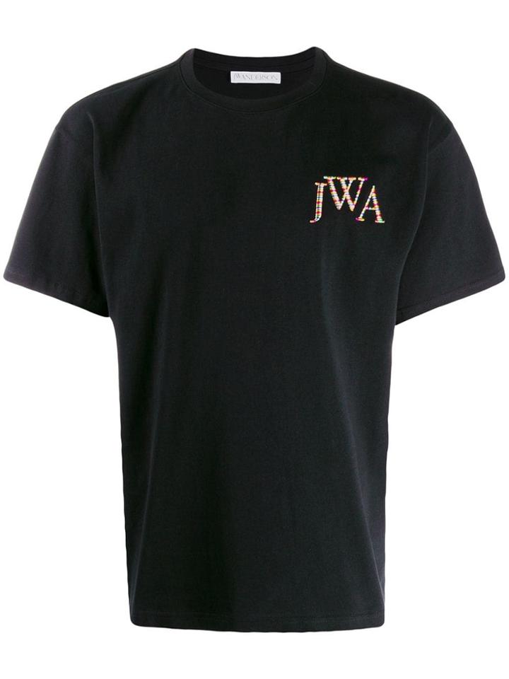 Jw Anderson Embroidered Logo T-shirt - Black