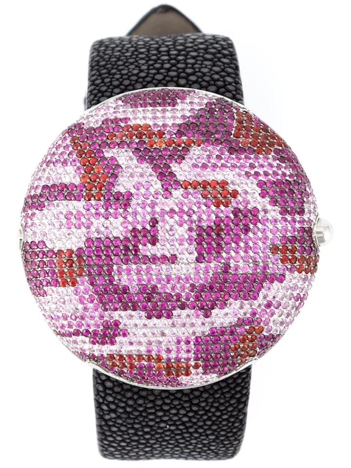 Christian Koban 'clou' Dinner Watch With A Camouflage Pattern - Pink &