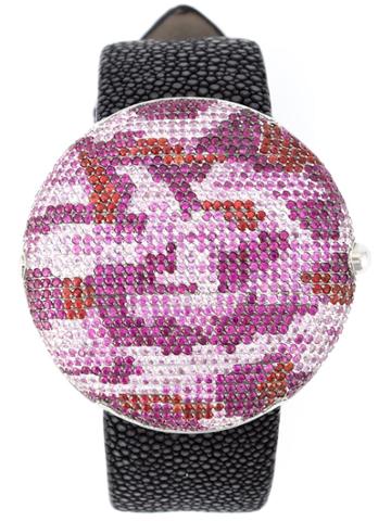Christian Koban 'clou' Dinner Watch With A Camouflage Pattern - Pink &
