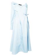 Anna October Asymmetric Flared Dress - Blue
