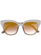 Jimmy Choo Eyewear - Mayela Sunglasses - Women - Acetate - 50, Brown, Acetate