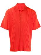 Homme Plissé Issey Miyake Pleated Polo Shirt - Orange