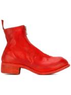 Guidi Front Zip Boots, Men's, Size: 40, Red, Horse Leather/leather