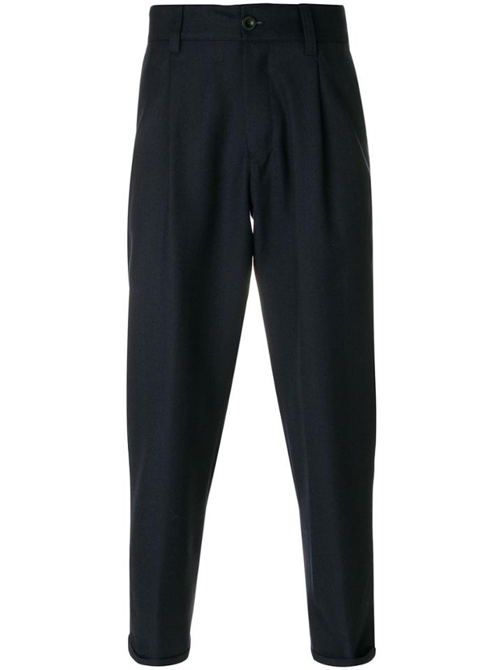 Pt01 Loose Fit Tailored Trousers - Blue
