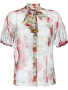 Dolce & Gabbana Daisy And Poppy Print Blouse, Women's, Size: 42, Red, Silk