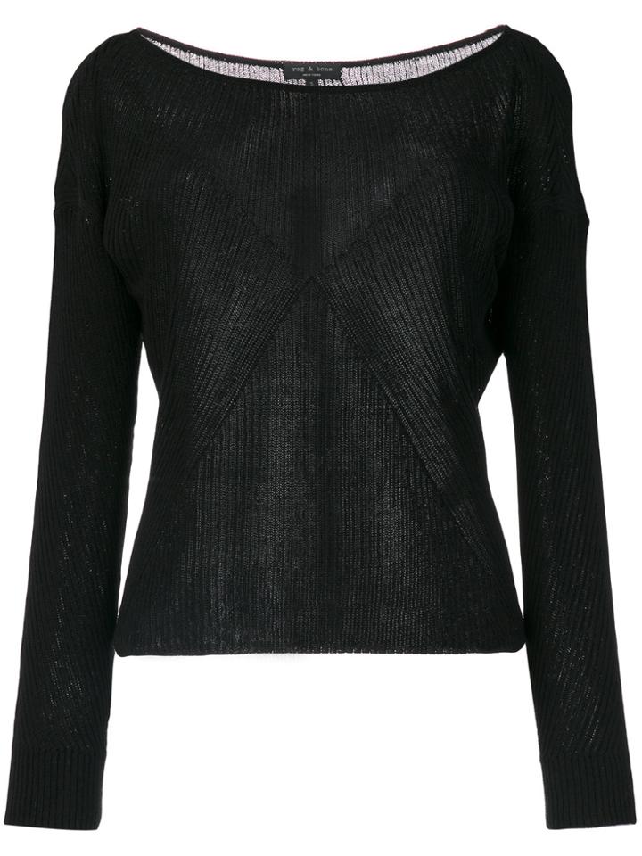 Rag & Bone Fine Knit Jumper - Black