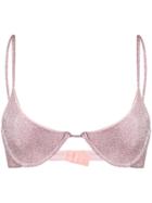 Danielle Guizio Lure Bikini Top - Pink