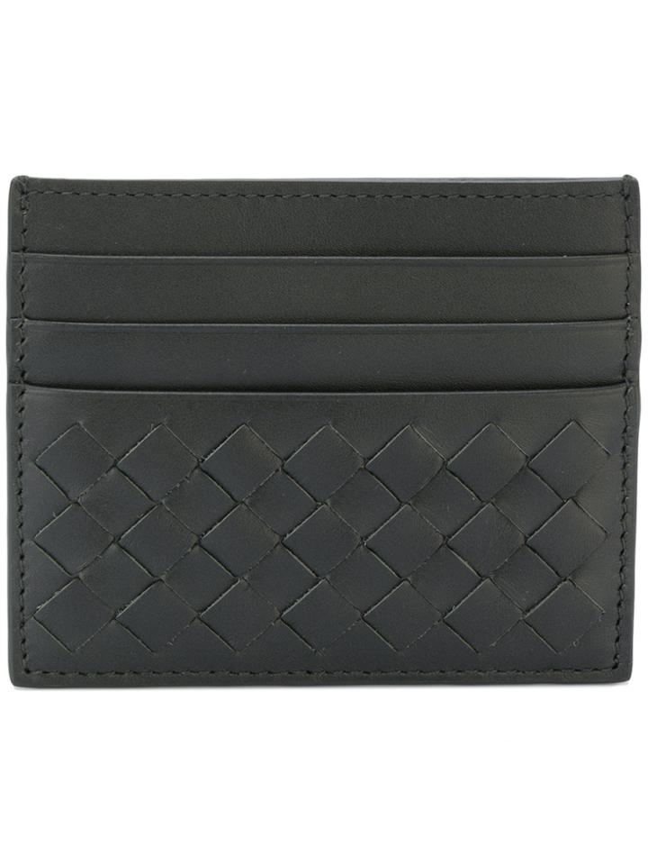 Bottega Veneta Dark Moss Intrecciato Card Case - Green