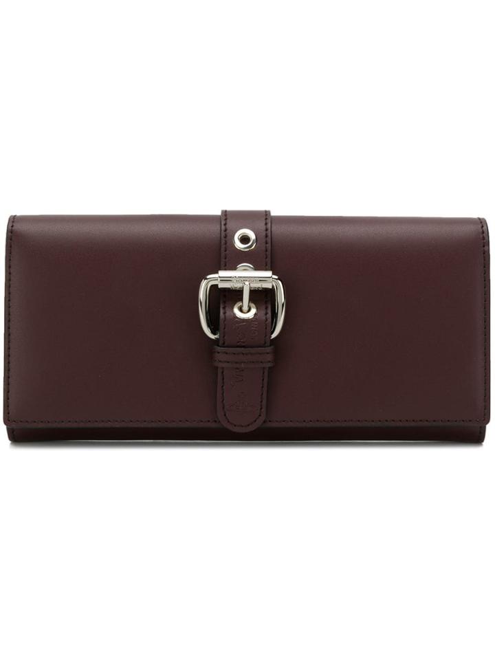 Vivienne Westwood Buckle Detail Foldover Wallet - Pink & Purple
