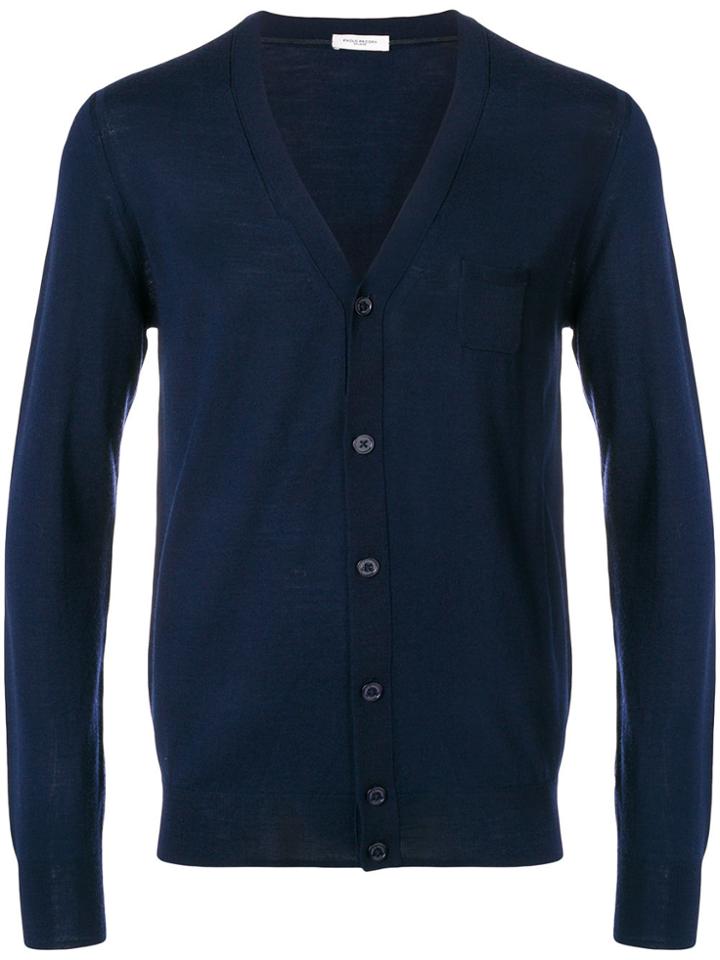 Paolo Pecora Fitted Cardigan - Blue