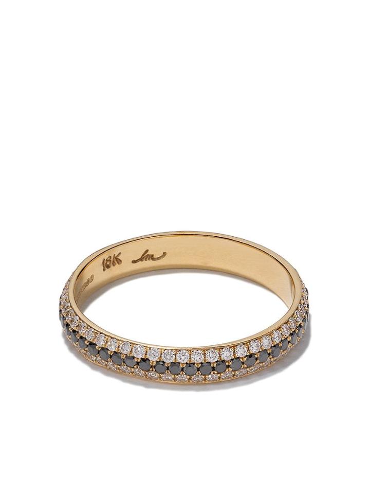 Lizzie Mandler Fine Jewelry 18kt Yellow Gold Three Row Diamond Pave