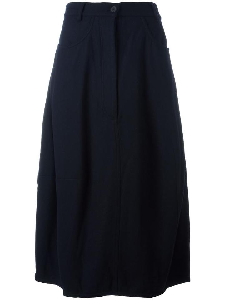 Rundholz Midi Skirt, Women's, Size: Xl, Blue, Wool/viscose/cotton