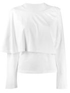 Mm6 Maison Margiela Layered Jersey Top - White