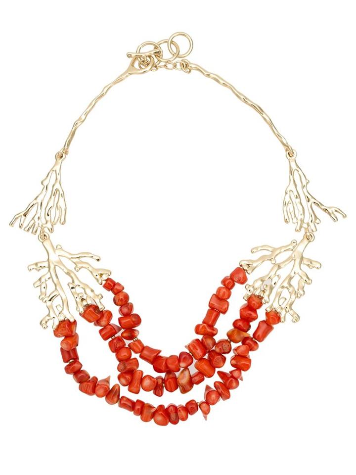 Francesca Romana Diana Embellished Necklace, Women's, Metallic