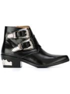 Toga Buckled Ankle Boots, Women's, Size: 41, Black, Leather