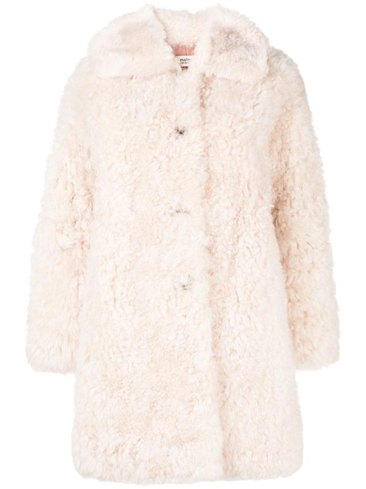 Yves Salomon Oversized Fur Coat - Nude & Neutrals
