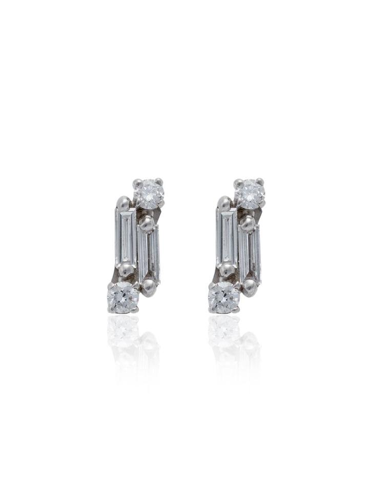 Suzanne Kalan Diamond Earrings - Metallic