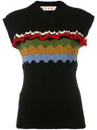 Marni - Mixed-stitches Knitted Top - Women - Cotton/nylon - 40, Women's, Black, Cotton/nylon