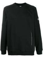 The North Face Embroidered-logo Panelled Sweatshirt - Black