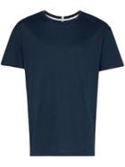 Lot78 Relaxed Fit Plain Cotton T-shirt - Blue