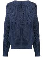 Isabel Marant Zarren Heavy-knit Jumper - Blue