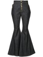 Ellery Ophelia Wide Leg Flare Jeans - Blue