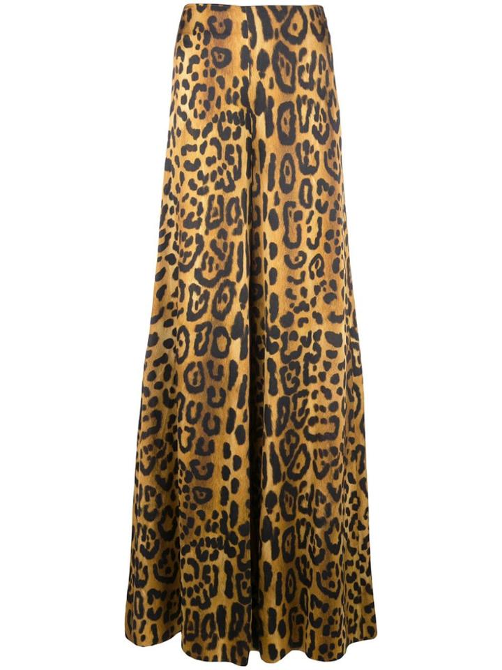 Adam Lippes Printed Wide-leg Trousers - Orange