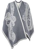 Alexander Mcqueen Paisley Print Cardi-coat, Women's, White, Wool/cashmere