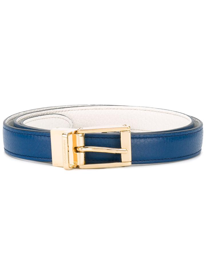 Dolce & Gabbana - Square Buckle Belt - Women - Calf Leather - 80, Women's, Blue, Calf Leather