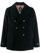 Fay Double-breasted Coat - Blue