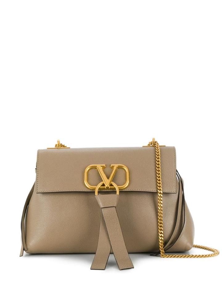 Valentino Valentino Garavani Vring Flap Crossbody Bag - Neutrals