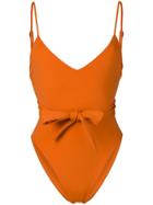 Mara Hoffman Gamela Bow-embellished Swimsuit - Orange