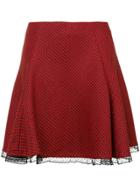 Red Valentino Lace Hem Skirt - Black