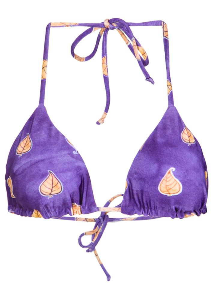 Sissa Vitoria Triangle Bikini Top - Pink & Purple