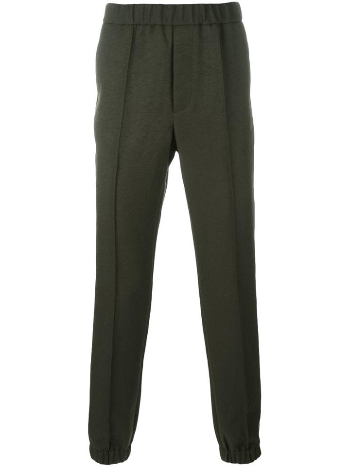 Marni Elasticated Trousers, Men's, Size: 52, Green, Polyester/cotton