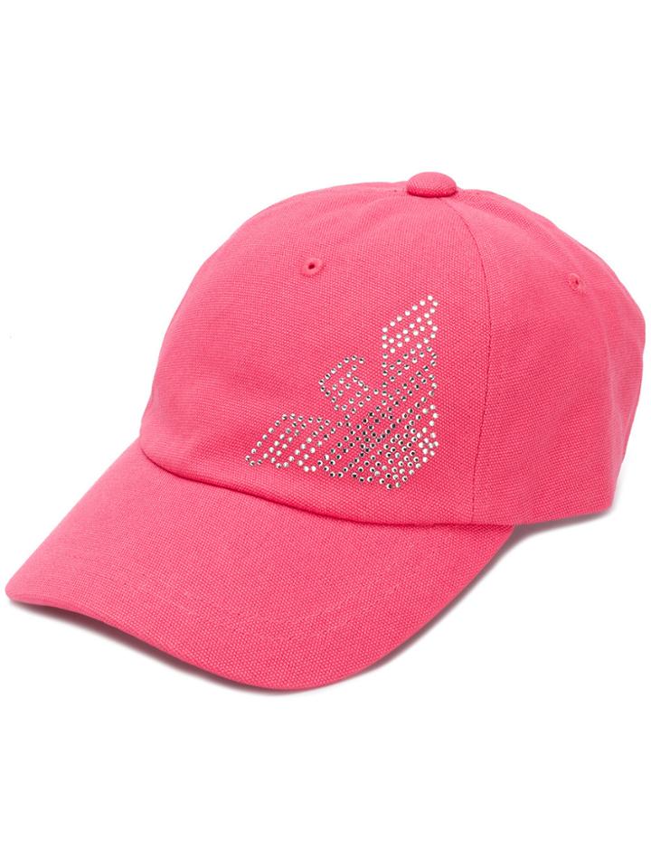 Ea7 Emporio Armani Micro Stud Logo Cap - Pink & Purple