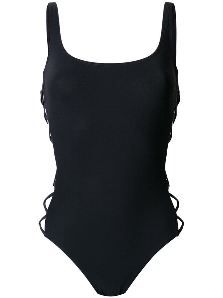 Tory Burch Criss-cross Sides One-piece Swimsuit - Black