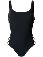 Tory Burch Criss-cross Sides One-piece Swimsuit - Black